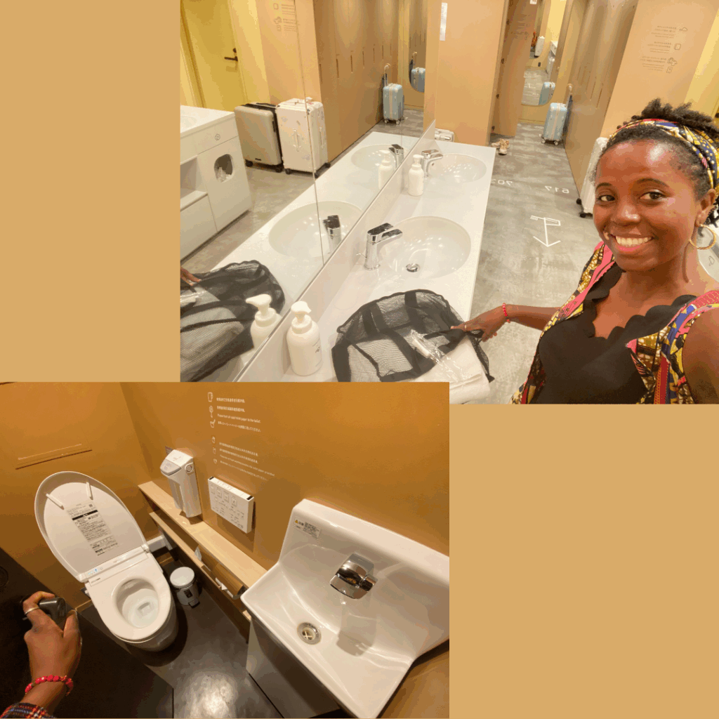 Toilet and locker room